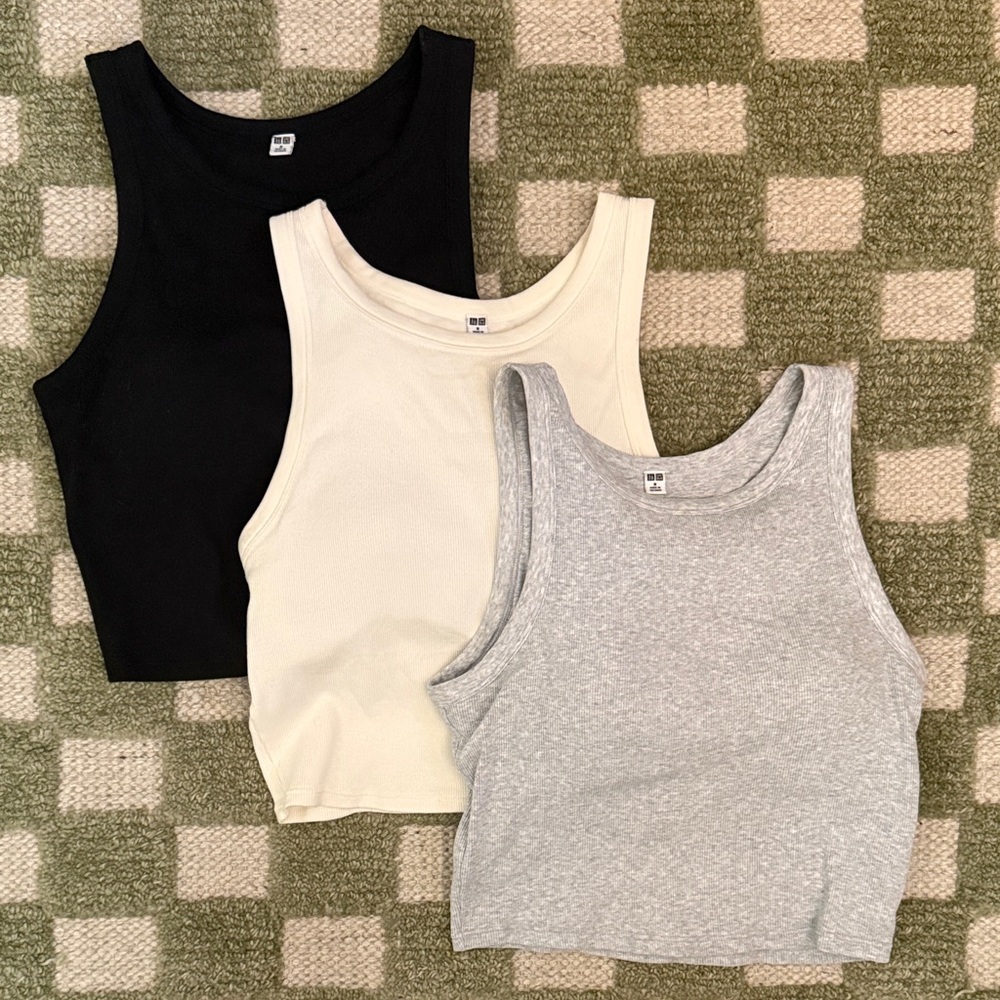 Bundled Uniqlo Ribbed Cropped Bra Tops M